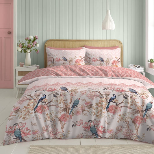 Oriental Floral Printed Duvet Cover Set | Poly Cotton