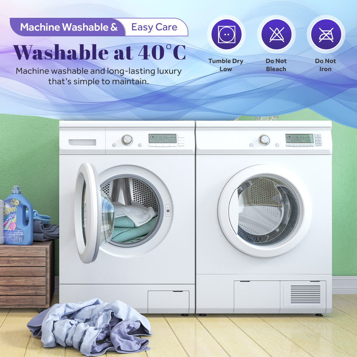 5CM Air Flow Microfibre Mattress Topper