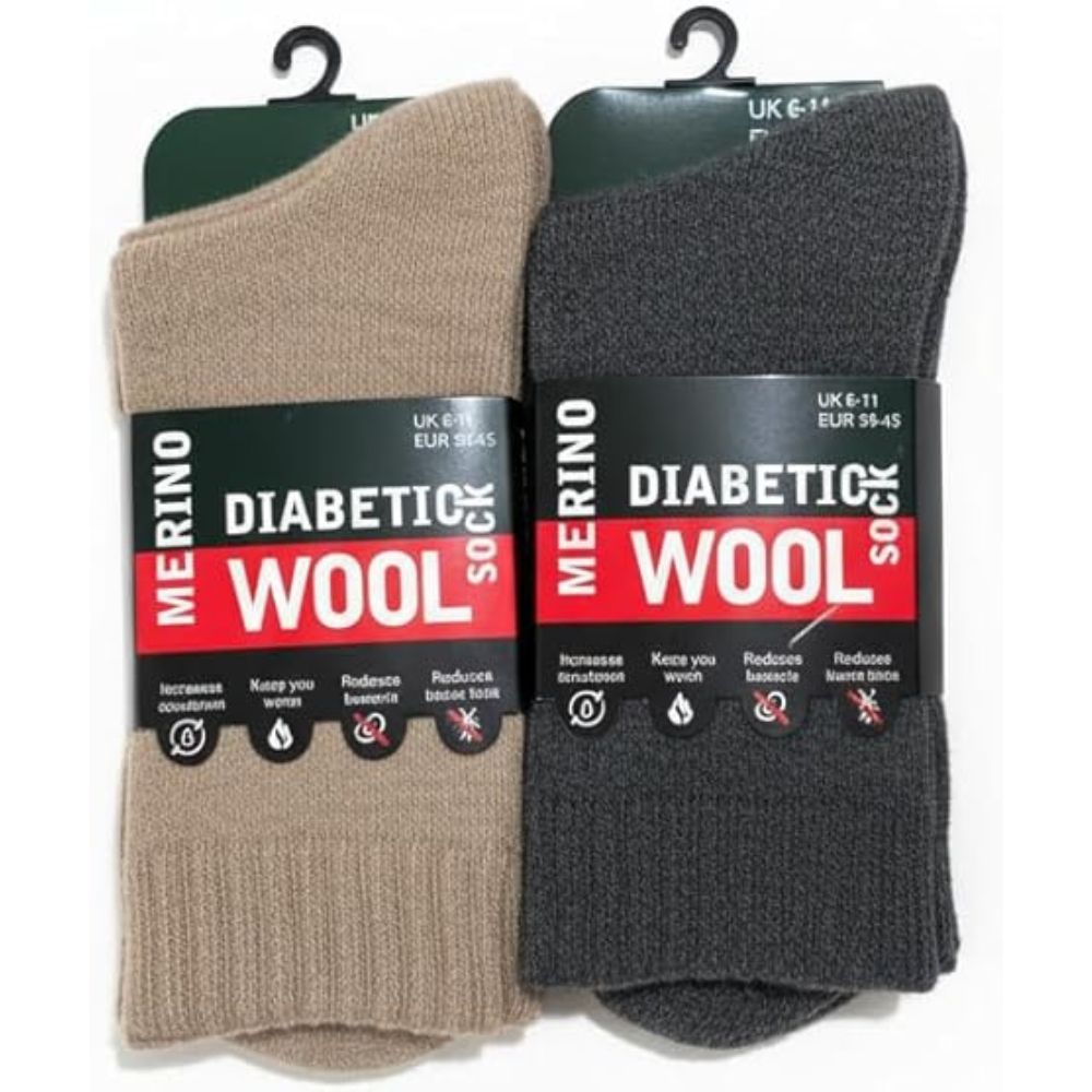 Men’s Merino Wool Diabetic Socks | Size 6 - 11