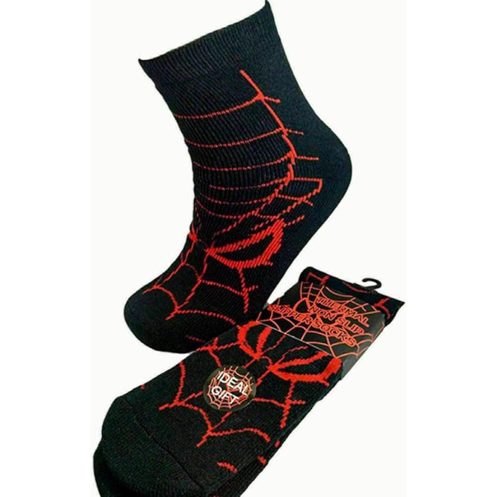 Boys Spider Web Thermal Grip Socks