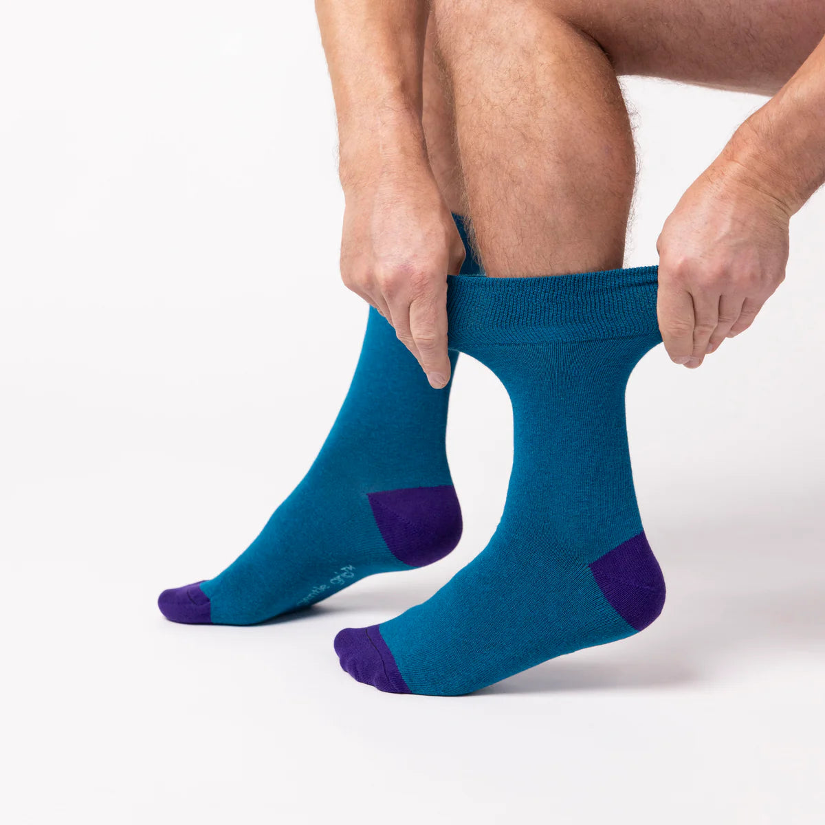 Men’s Aqua Colourburst Gentle Grip Cotton Rich Socks