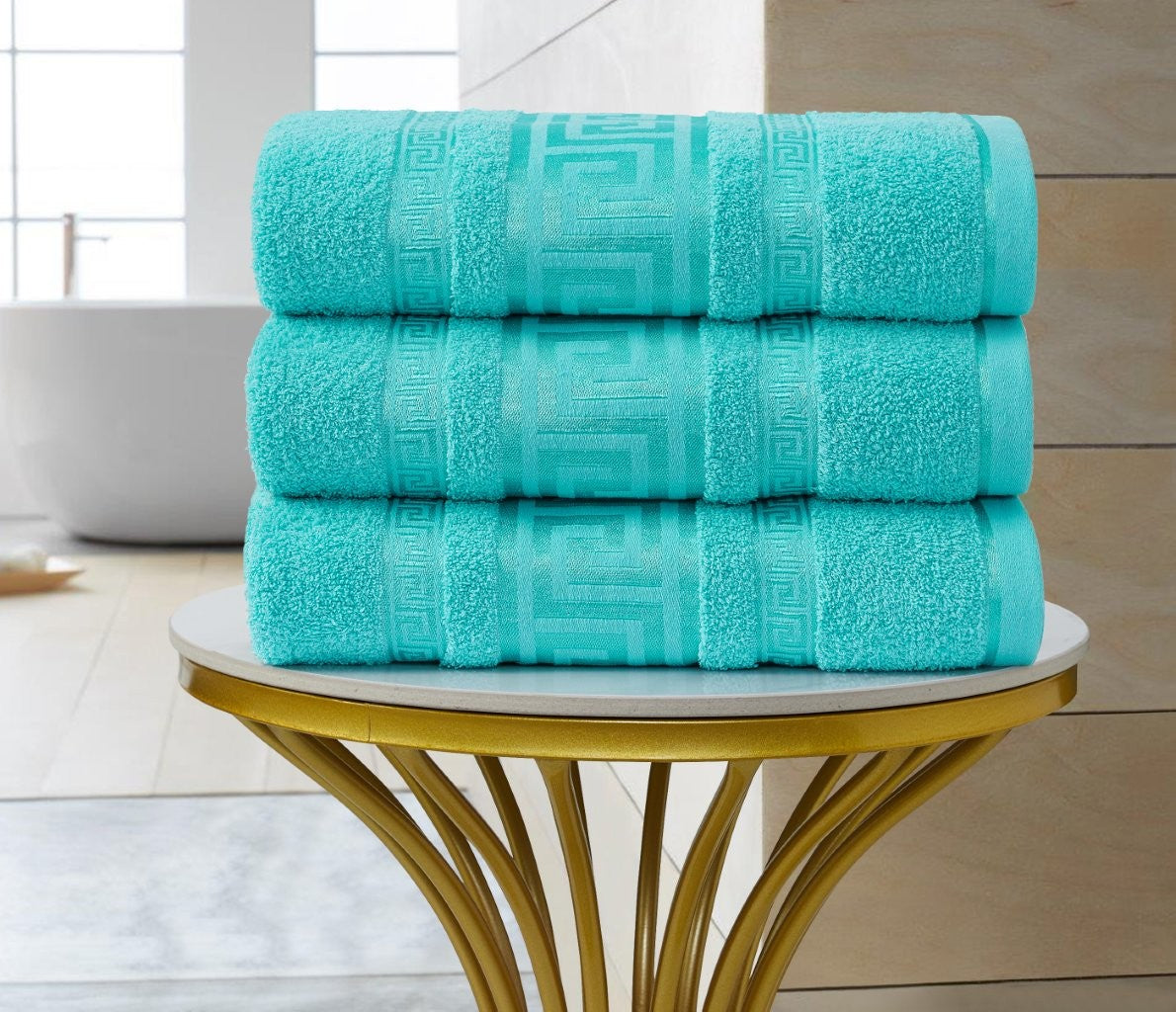 100% Egyptian Cotton Regent Greek Towels | 9 Colours | 500 GSM