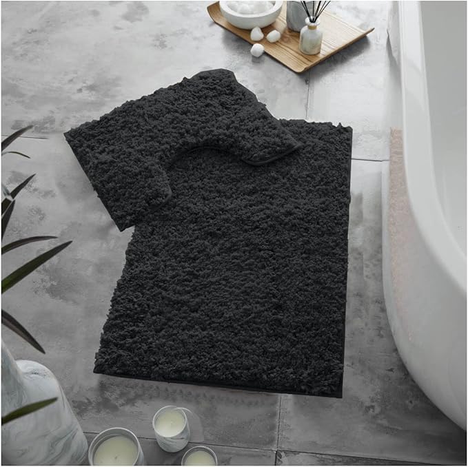Zero Twist Non Slip Bath Mat Set | 12 Colours Available