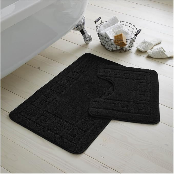 Greek Non-Slip Bath Mat Set | 23 Colours Available