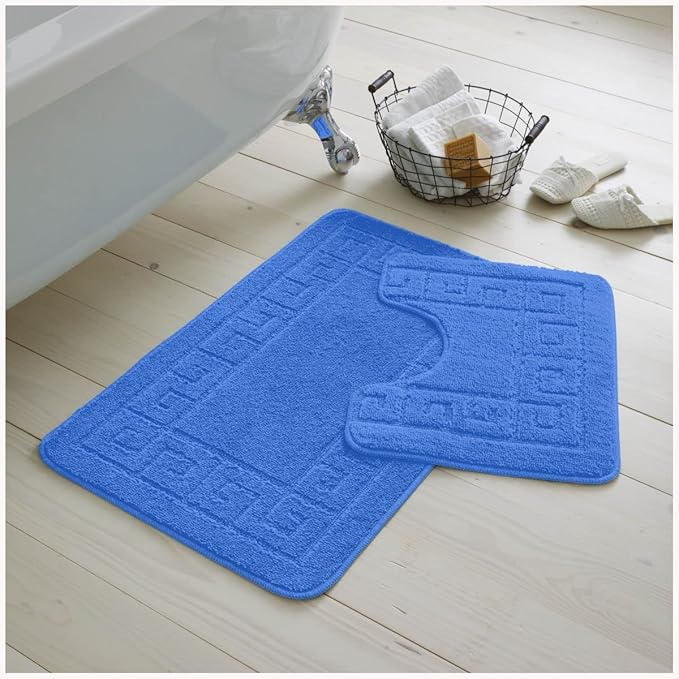 Greek Non-Slip Bath Mat Set | 23 Colours Available