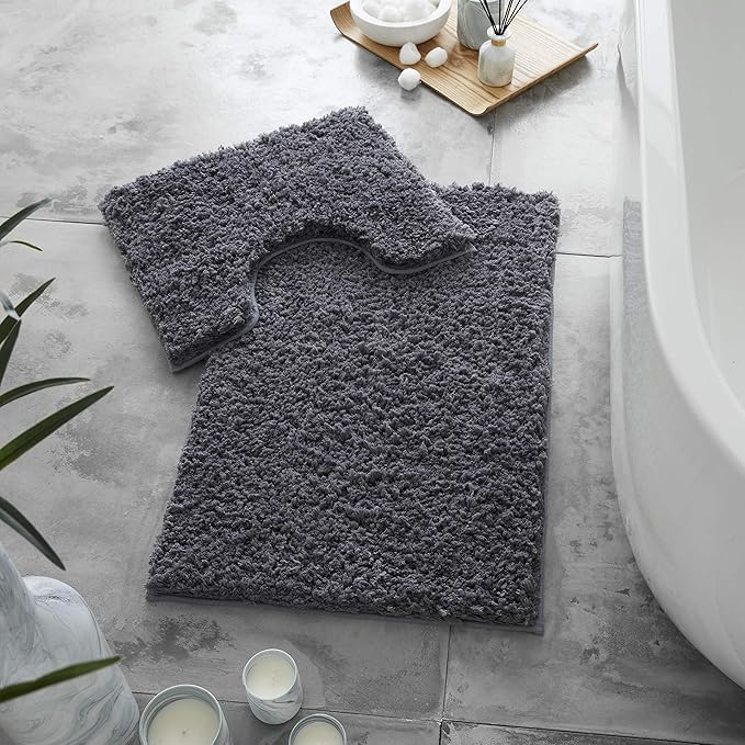 Zero Twist Non Slip Bath Mat Set | 12 Colours Available