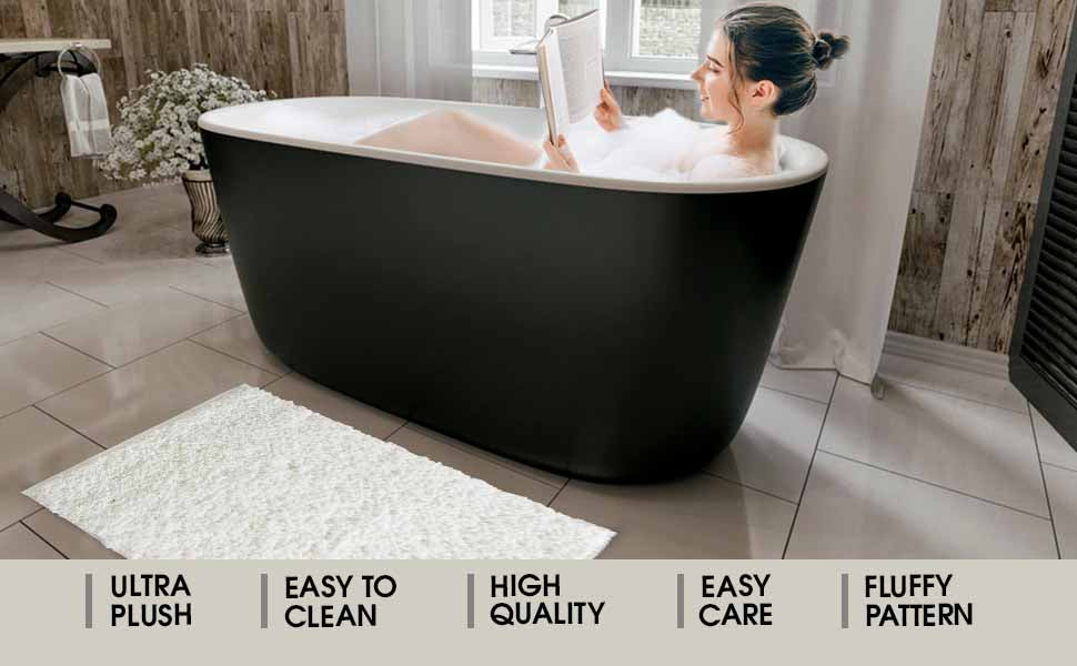 Zero Twist Non Slip Bath Mat Set | 12 Colours Available