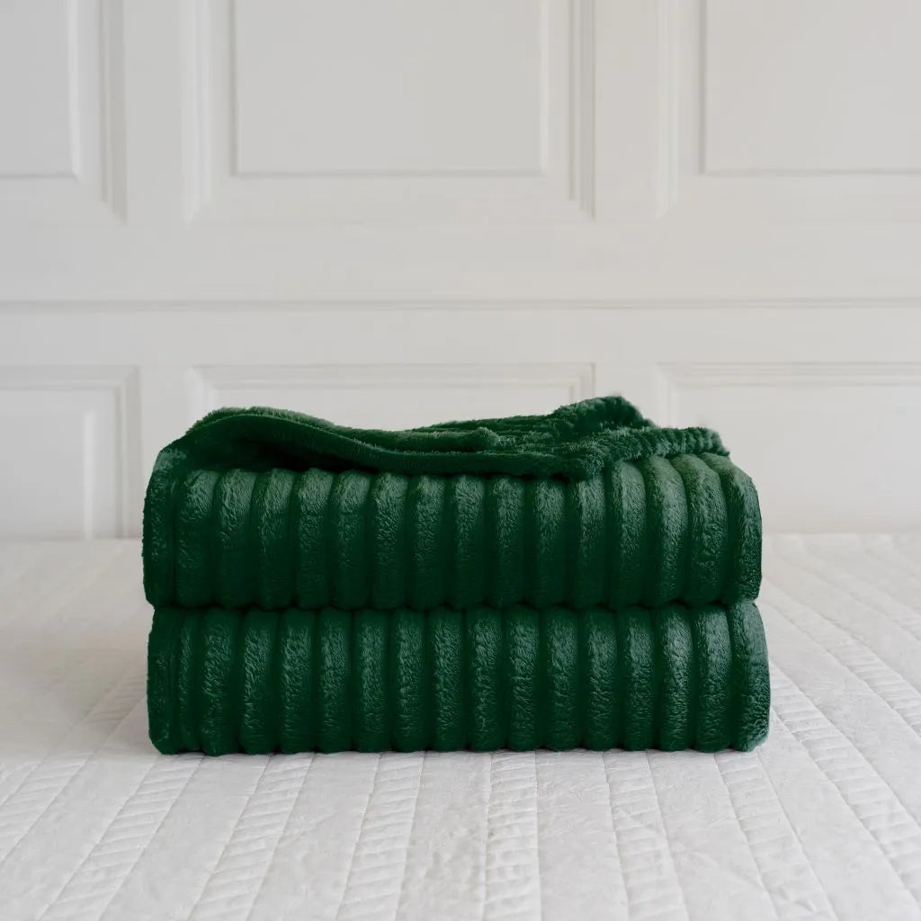 chunky cord throw emerald