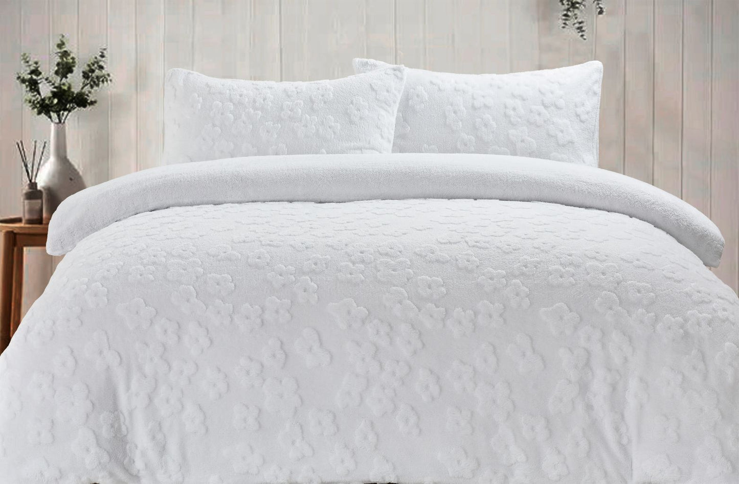 Daisy Teddy Fleece Duvet Cover Set | 3 Colours