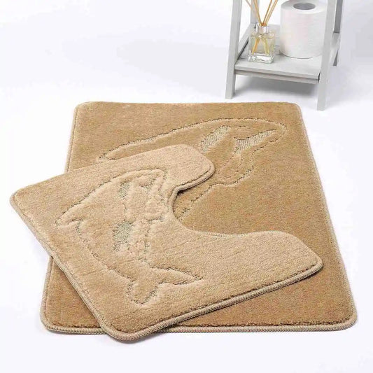 dolphin bath mat beige