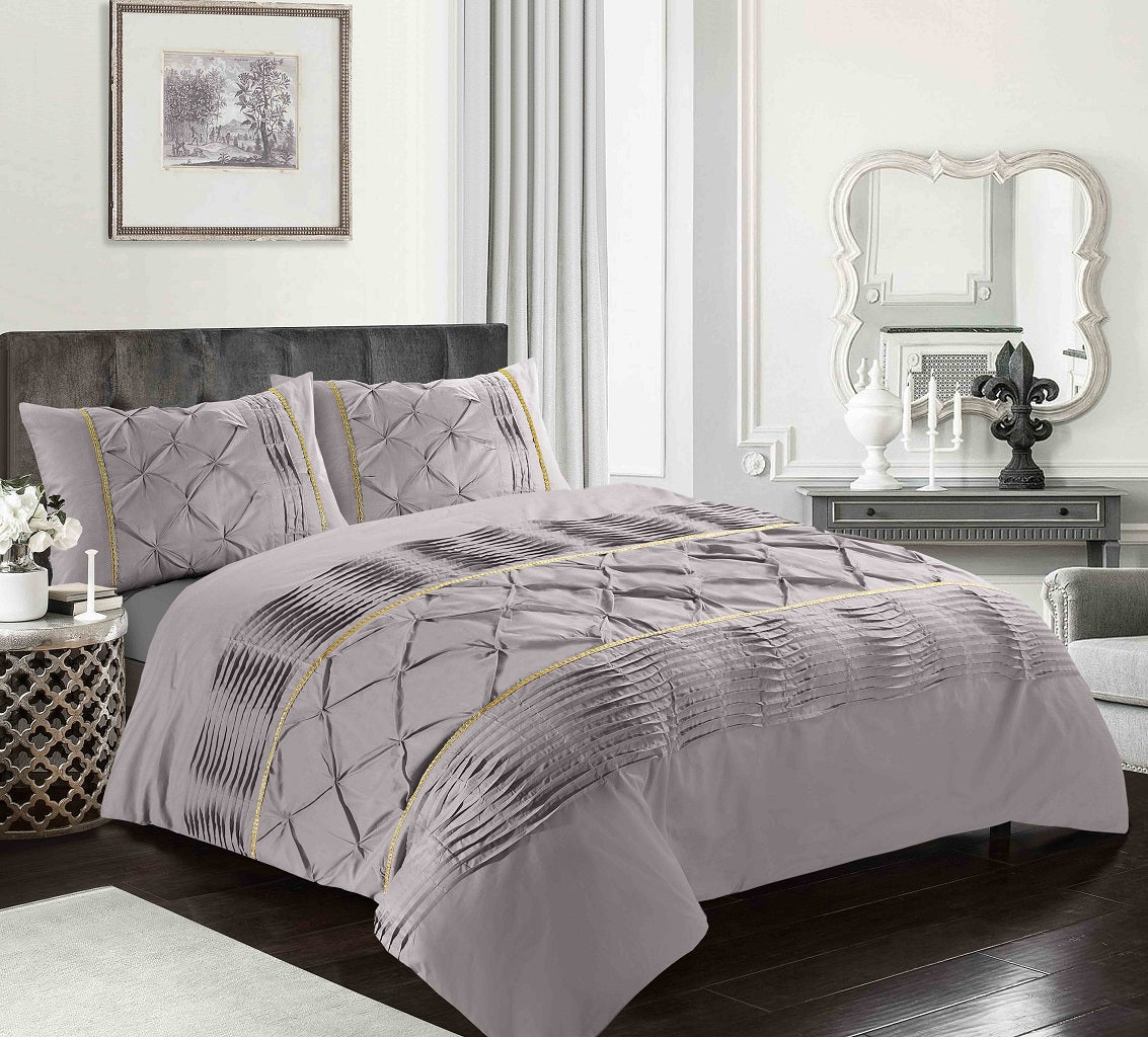 Eleanor Pintuck Duvet Cover Set | 5 Colours