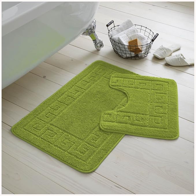 Greek Non-Slip Bath Mat Set | 23 Colours Available