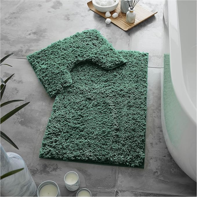Zero Twist Non Slip Bath Mat Set | 12 Colours Available