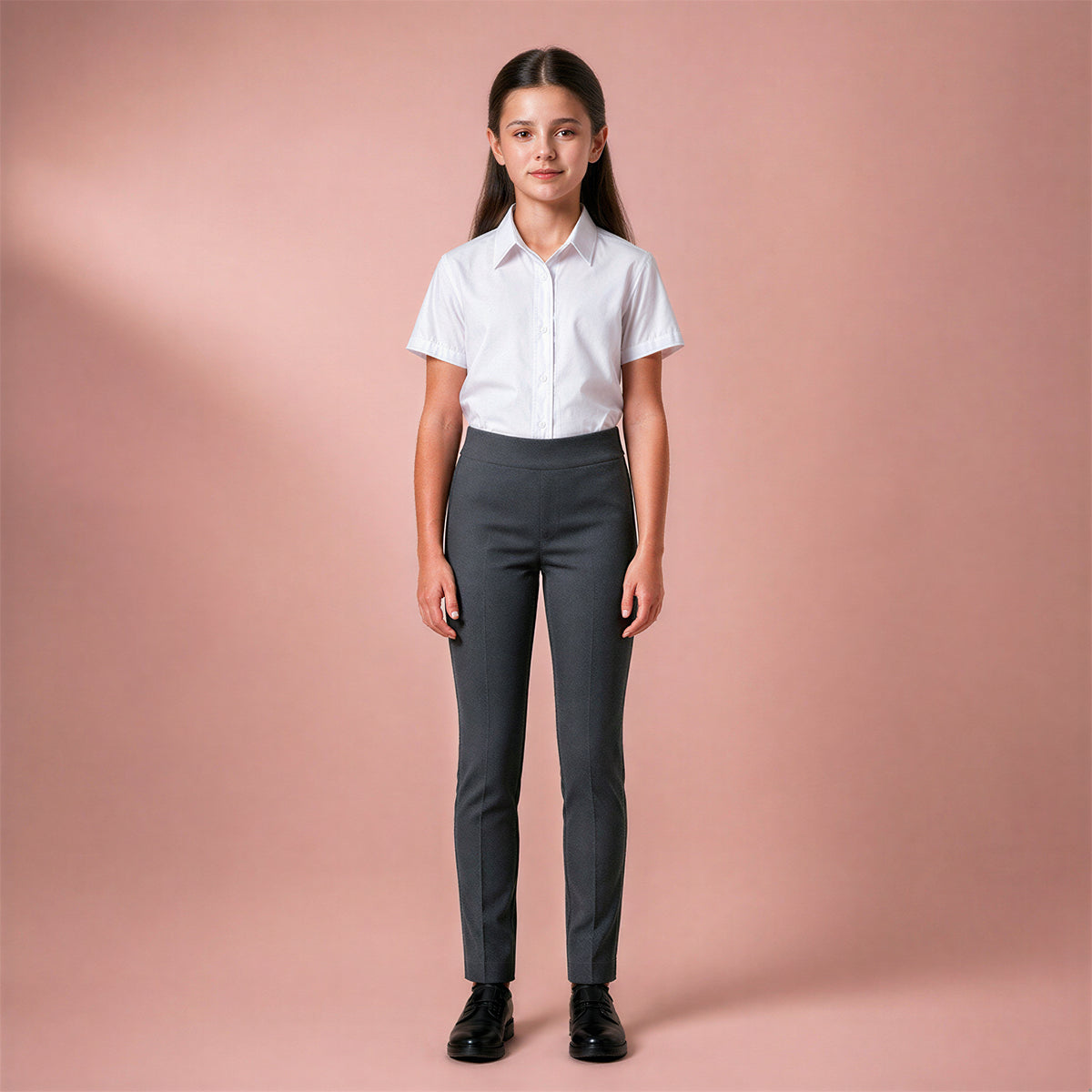 Grey Jersey Pull-On School Trouser – Full Elasticated Waist