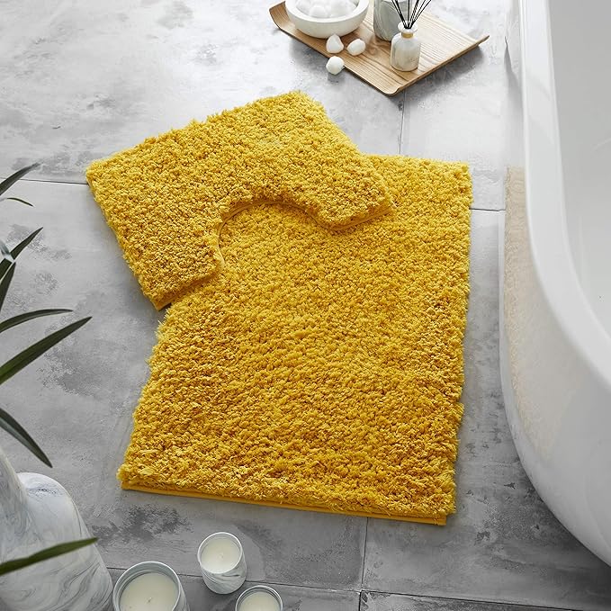 Zero Twist Non Slip Bath Mat Set | 12 Colours Available