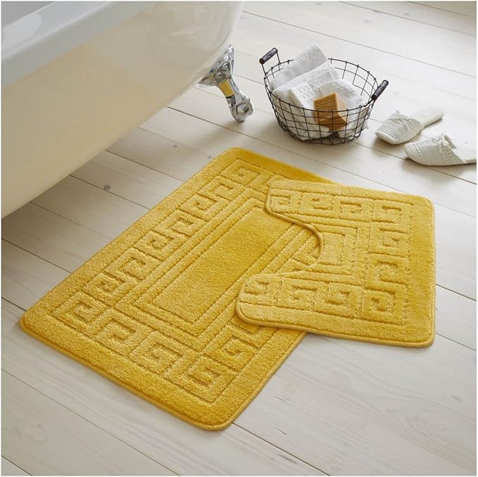 Greek Non-Slip Bath Mat Set | 23 Colours Available