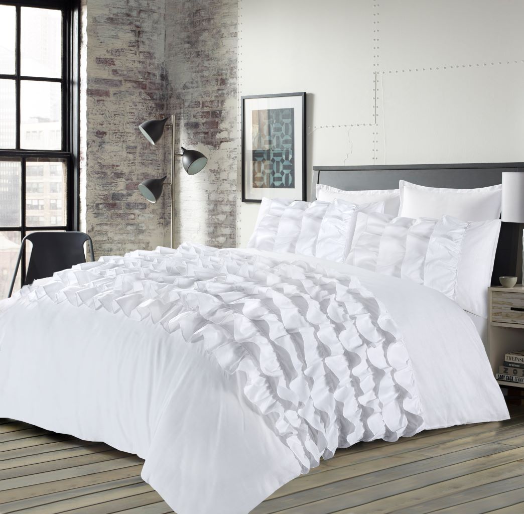 Priscilla Ruffled Duvet Cover Set | 3 Colours
