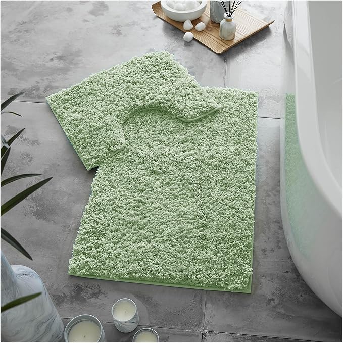 Zero Twist Non Slip Bath Mat Set | 12 Colours Available