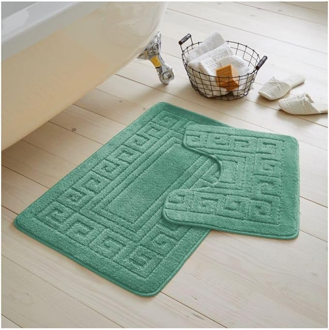 Greek Non-Slip Bath Mat Set | 23 Colours Available