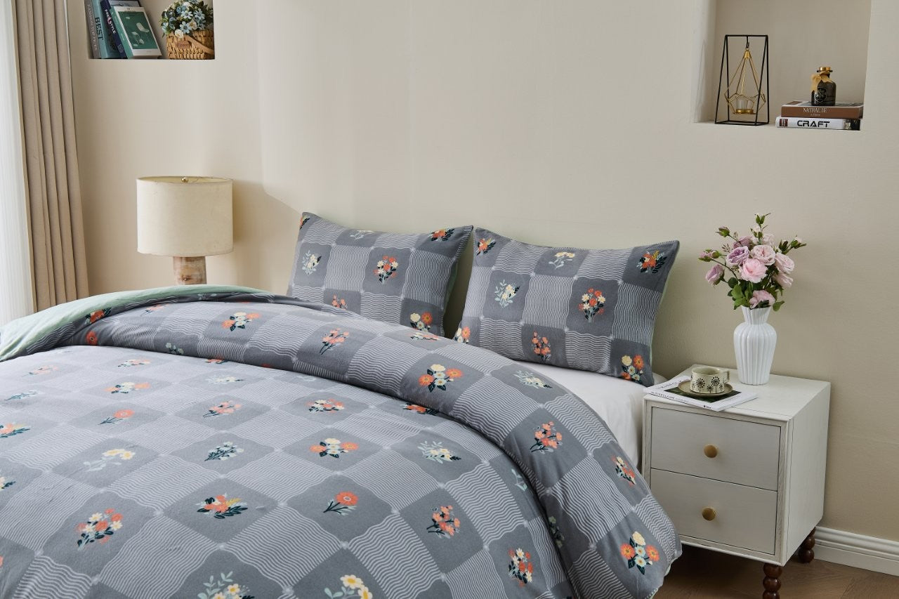 Sanareto Soft Touch Printed Duvet Cover Set