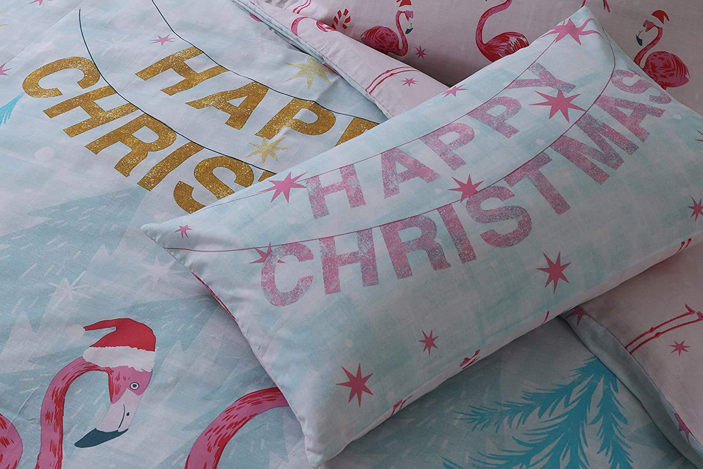 Flamingo Christmas Duvet Cover Set