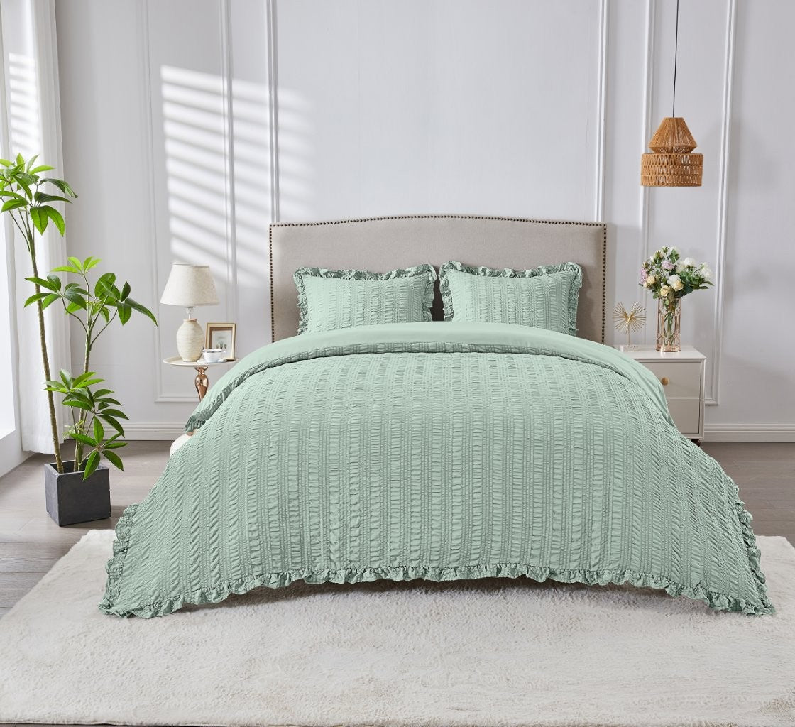 St. Albans Seersucker Duvet Cover Set | 4 Colours