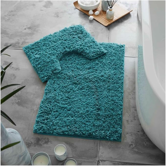 Zero Twist Non Slip Bath Mat Set | 12 Colours Available