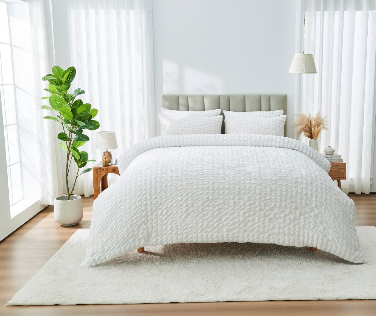 Truro Seersucker Duvet Cover Set | 6 Colours