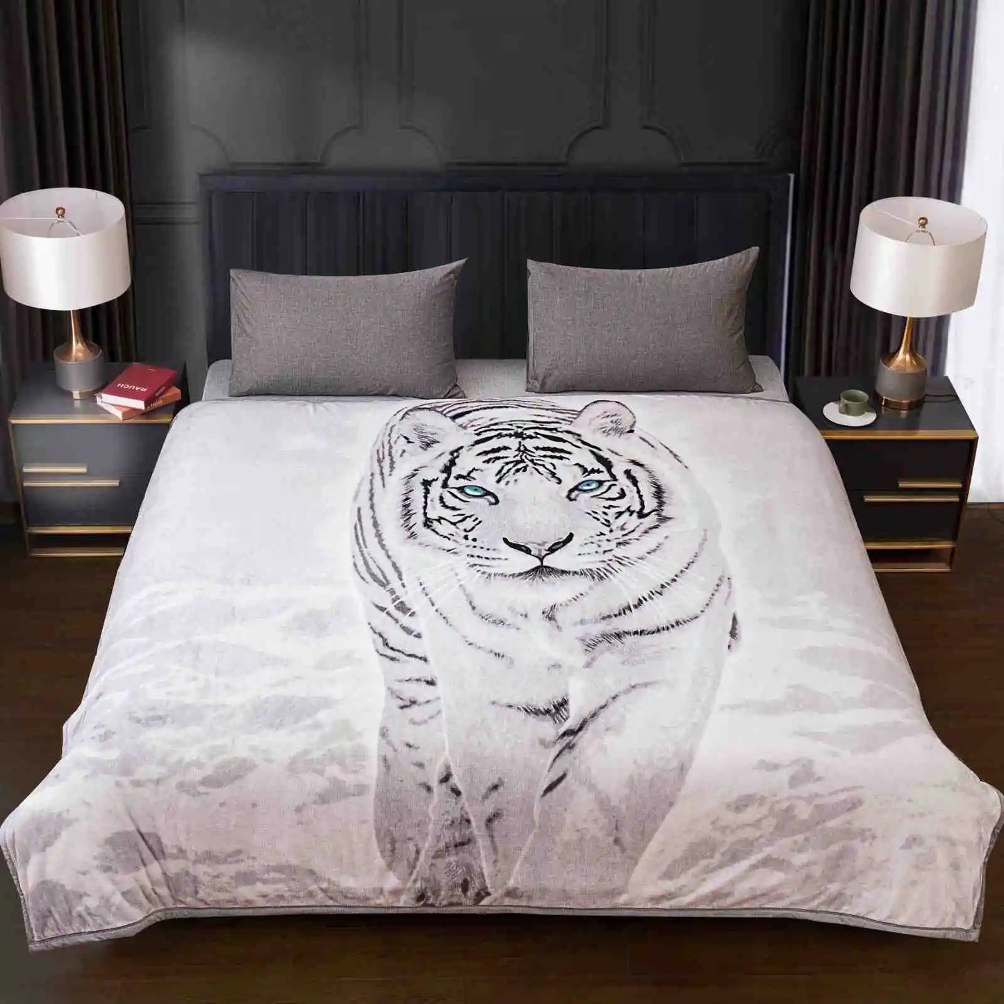 tiger mink throw