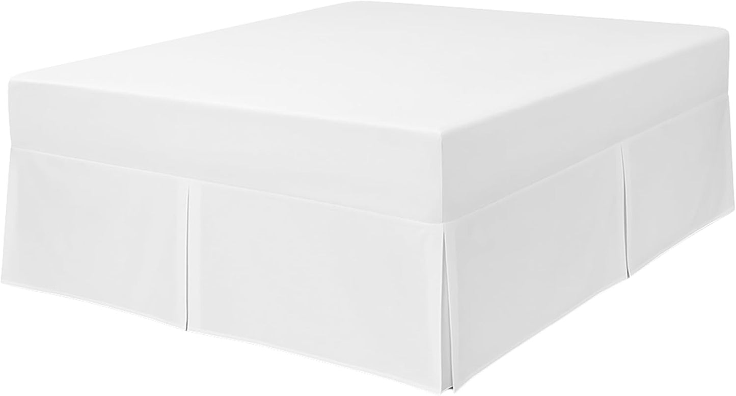 180TC Percale Poly Cotton Pleated Fitted Valance Sheets | 14 Colours