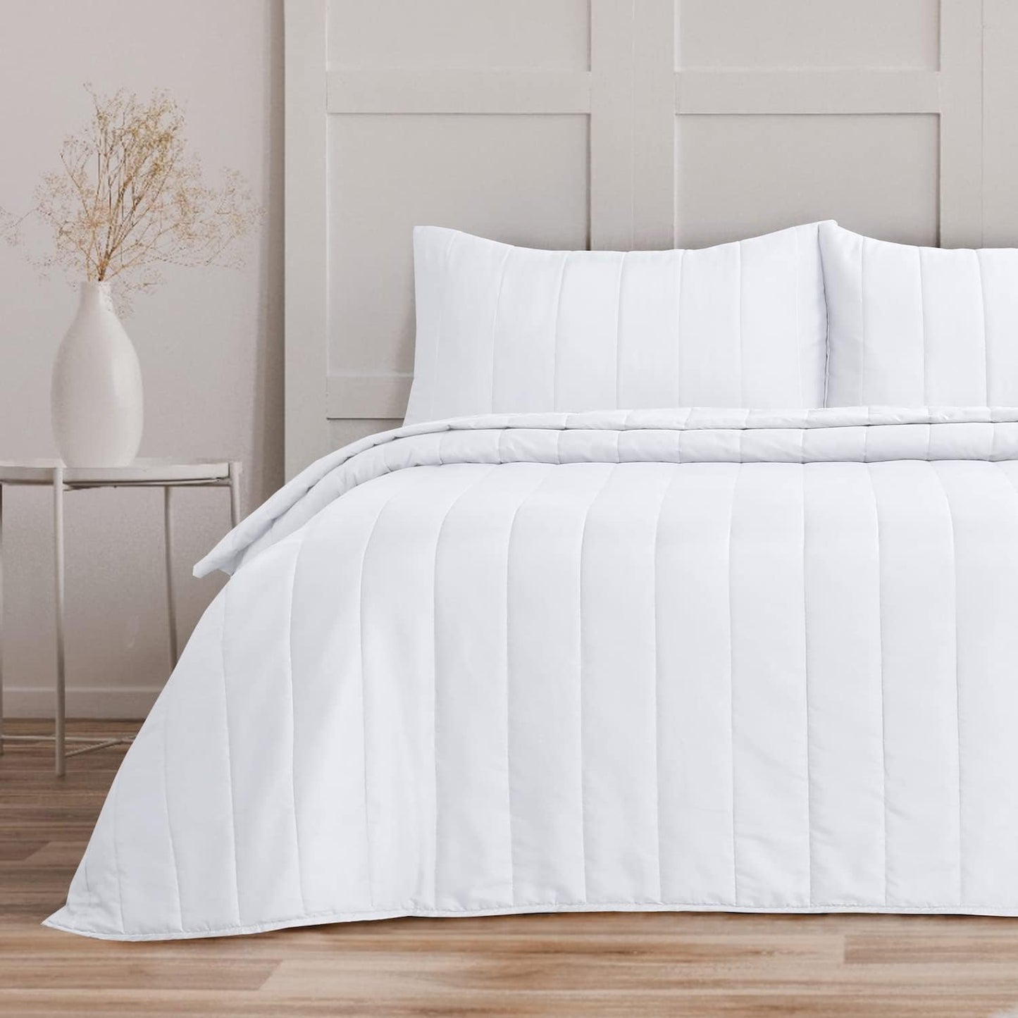 Quilted Bedspreads with 2 Pillowcases | 5 Colours