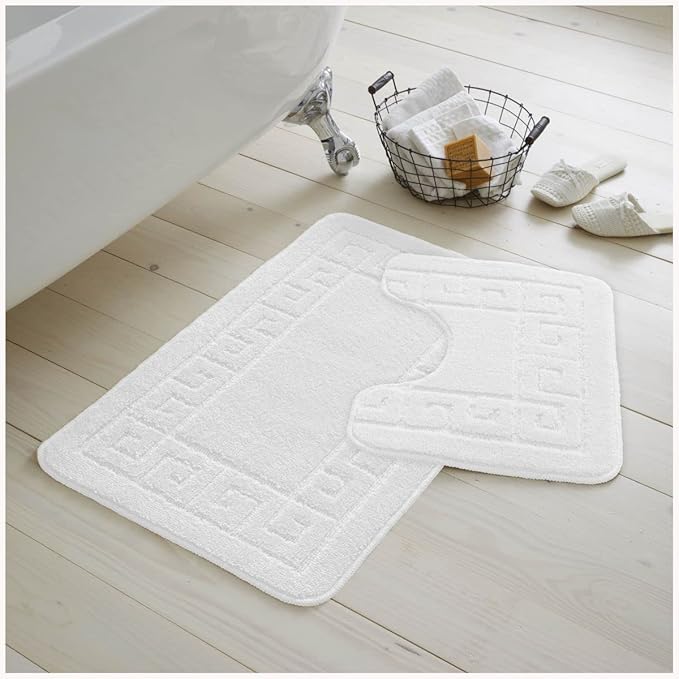 Greek Non-Slip Bath Mat Set | 23 Colours Available