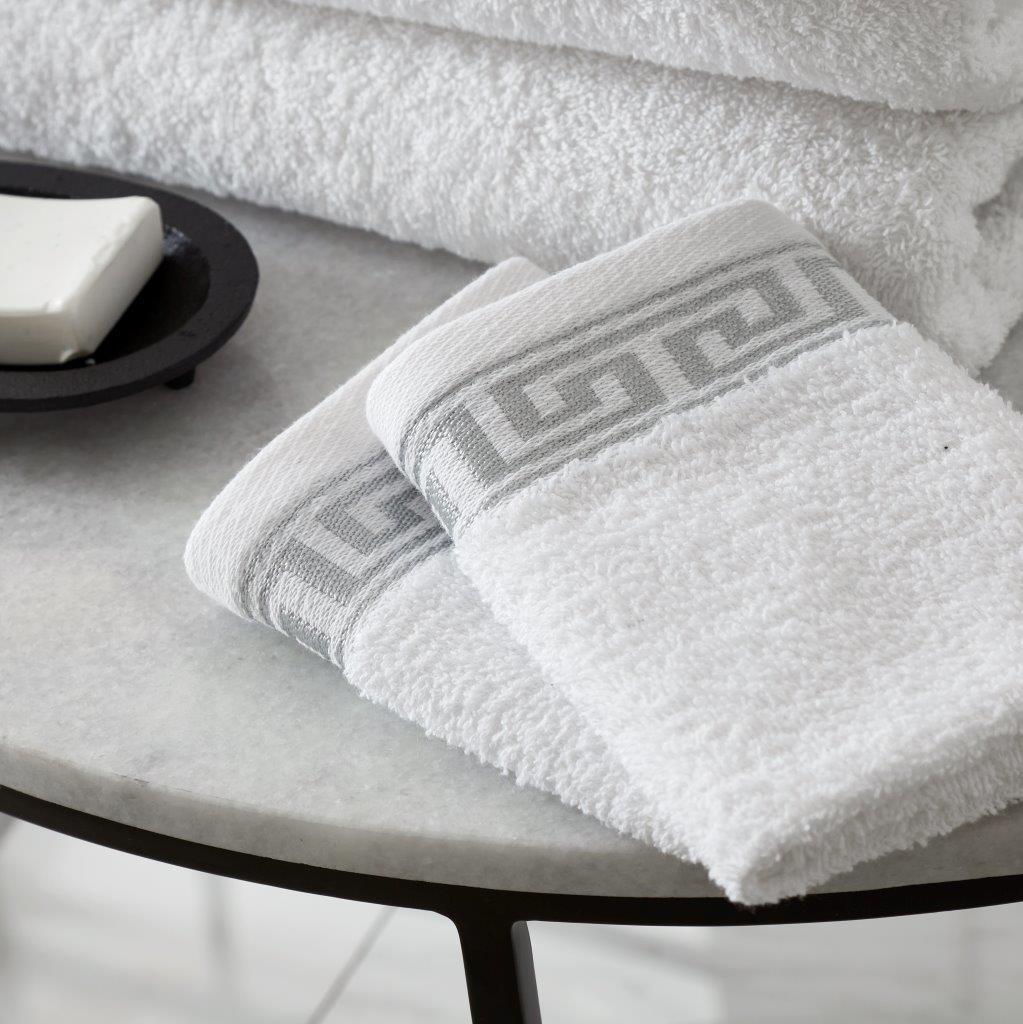 100% Egyptian Cotton Greek Embroided Towels | 7 Colours | 500 GSM