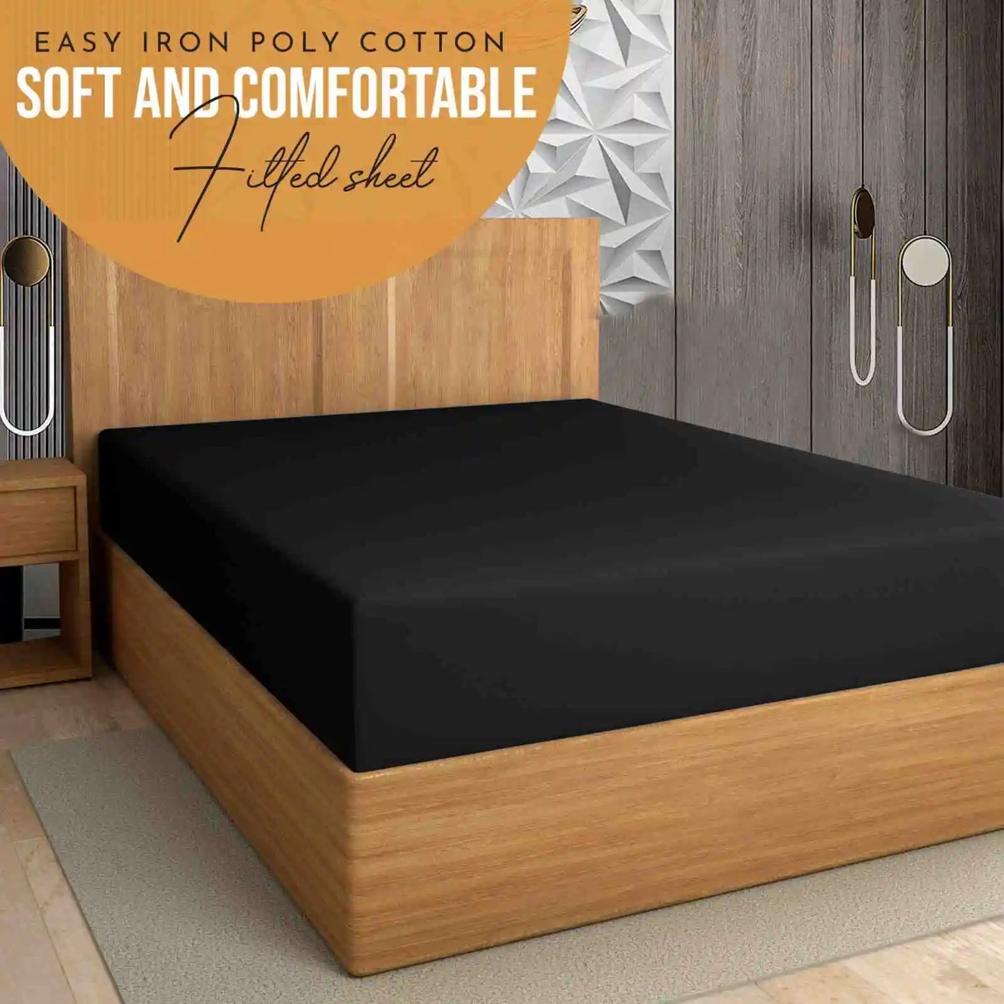 black extra deep pockets fitted sheets