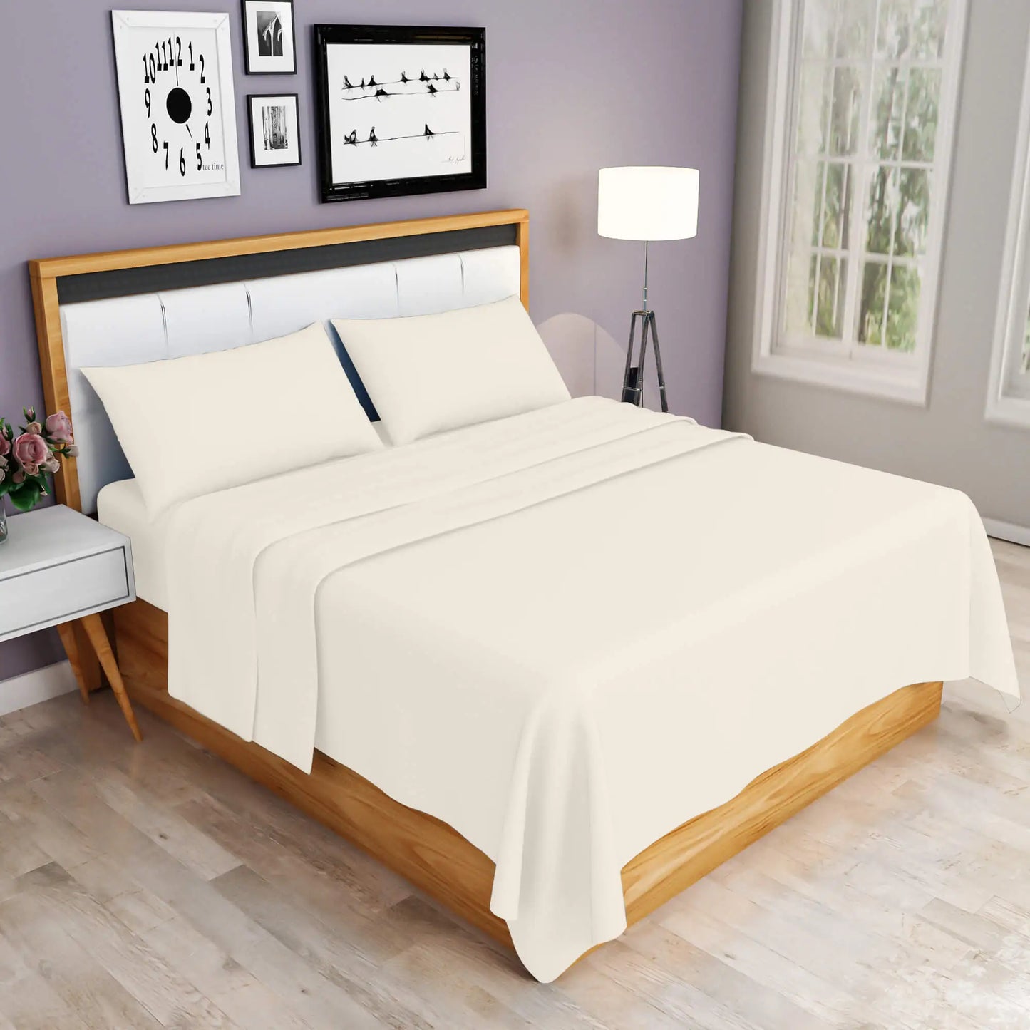cream easy iron sheets set