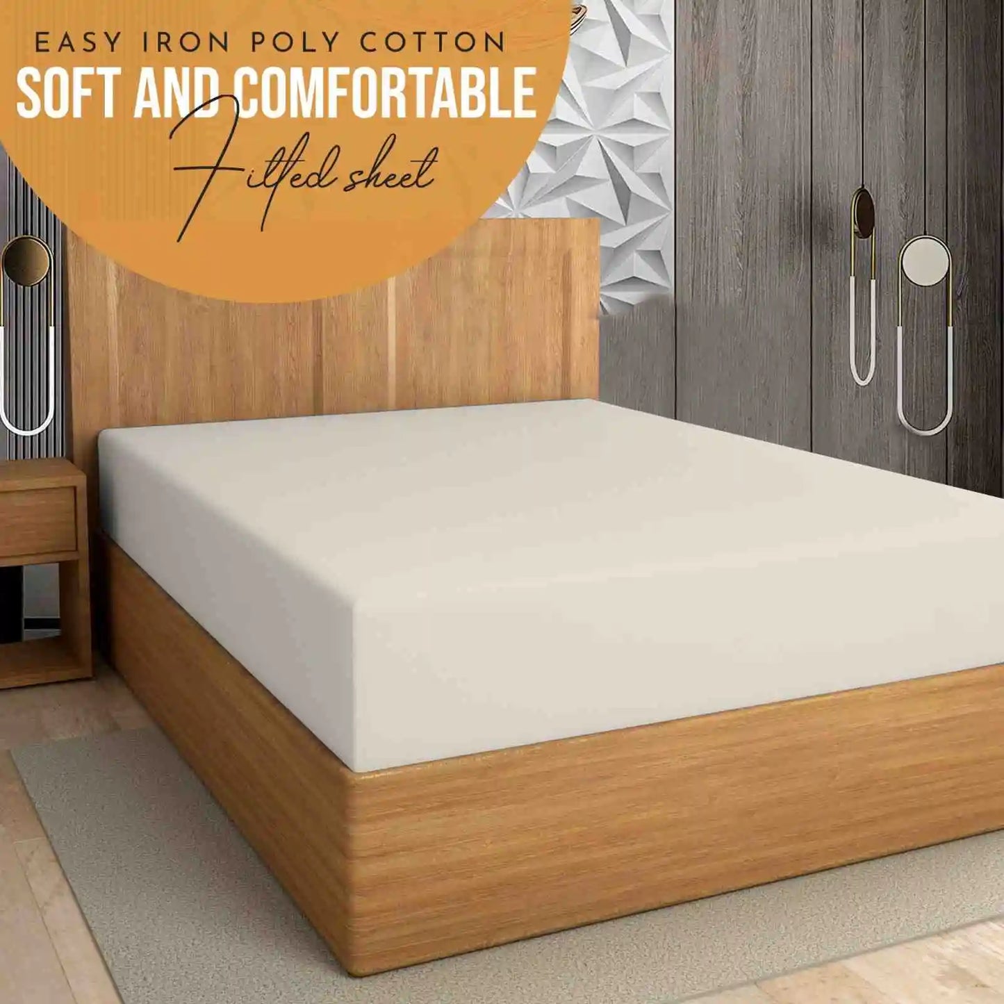 cream extra deep pockets fitted sheets