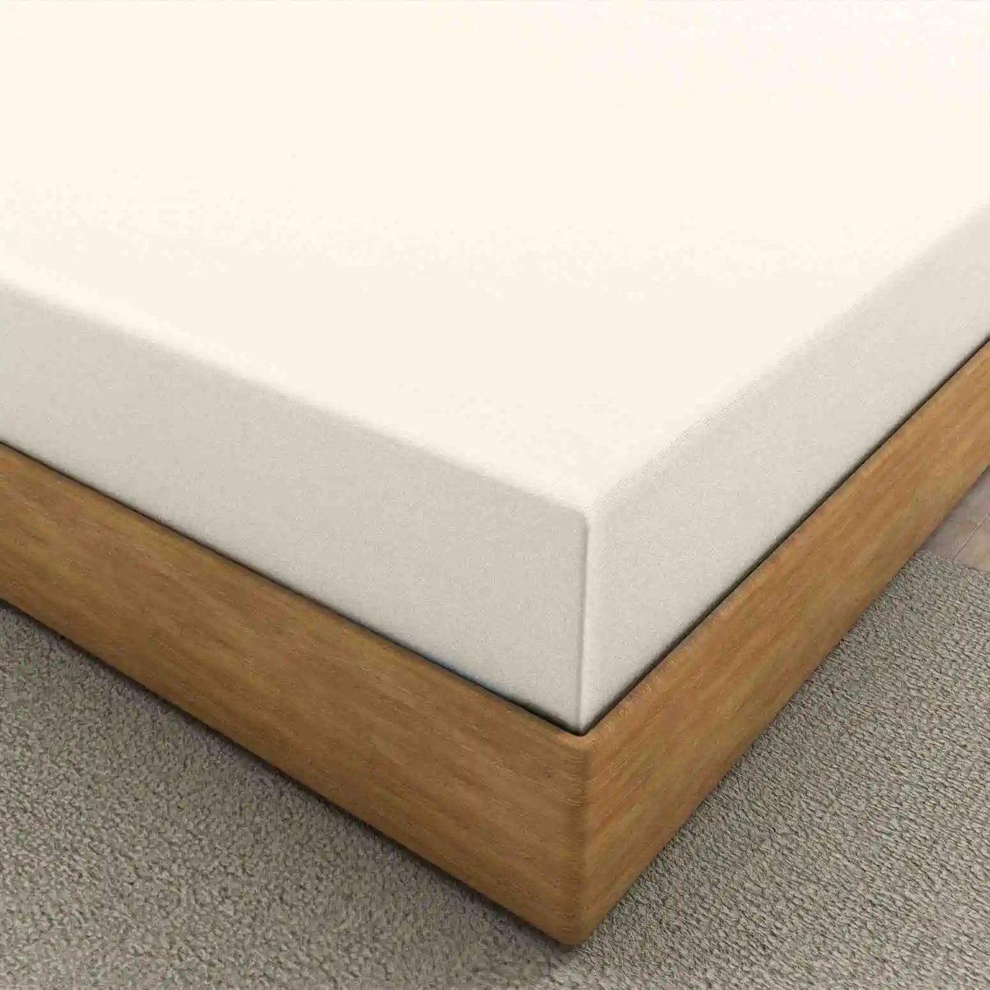 cream fitted linen sheets