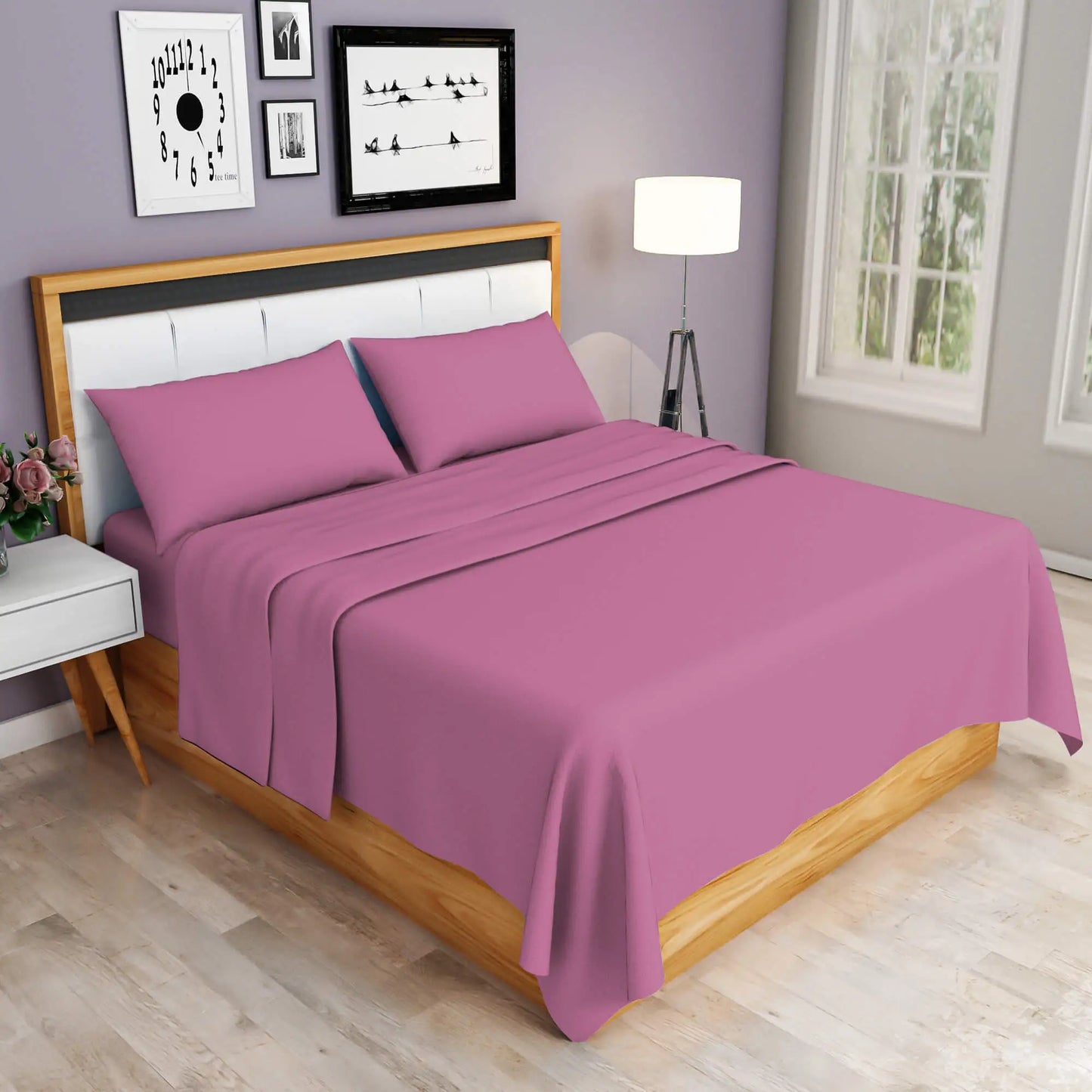 fuchsia easy iron sheets set
