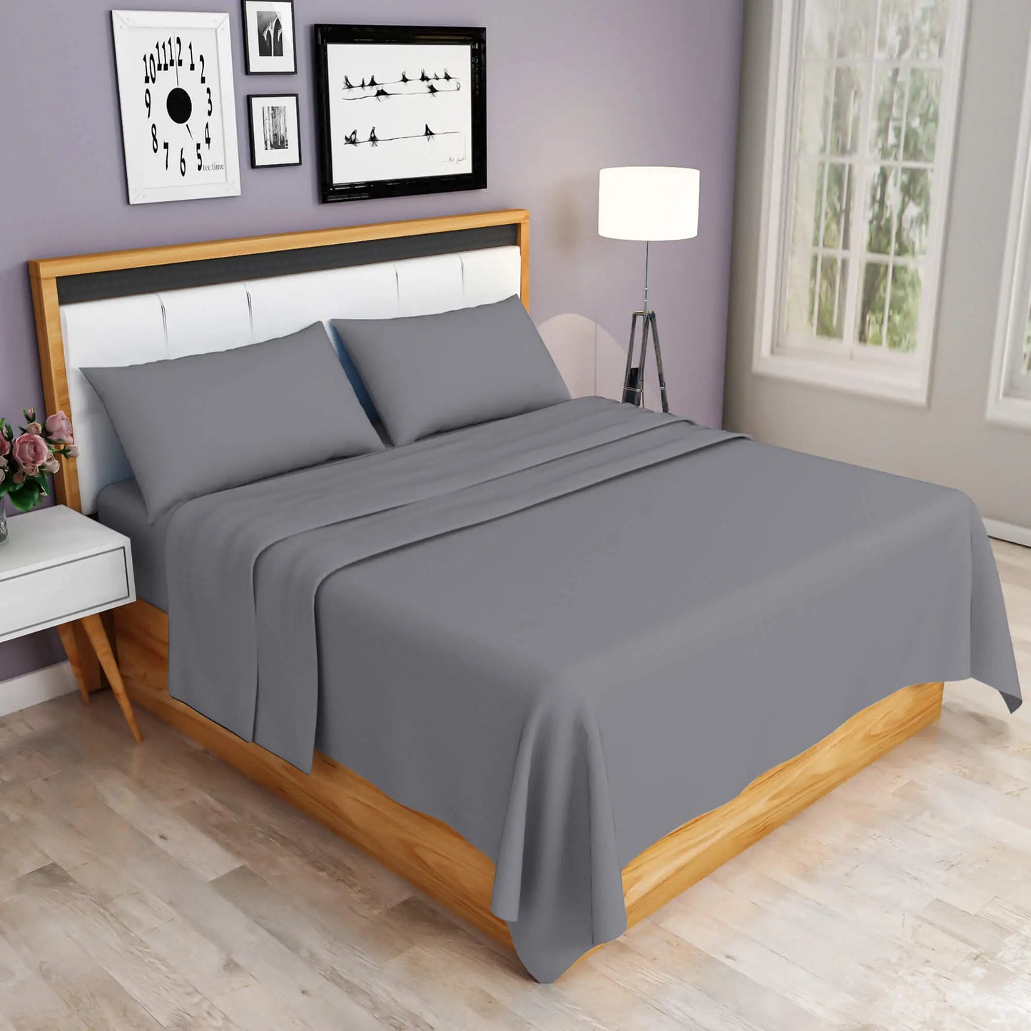 grey flat sheet