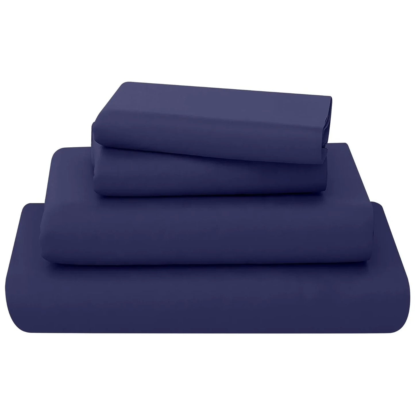 navy Poly Cotton sheets Set