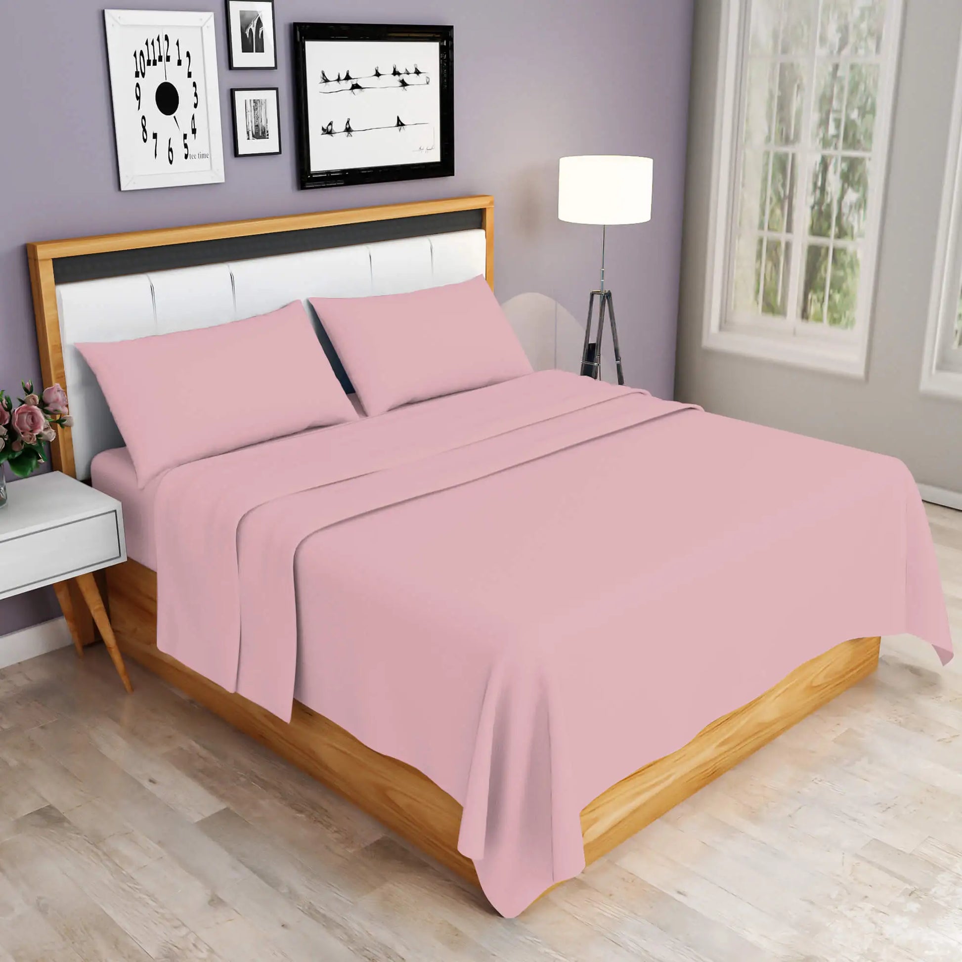 pink flat sheet
