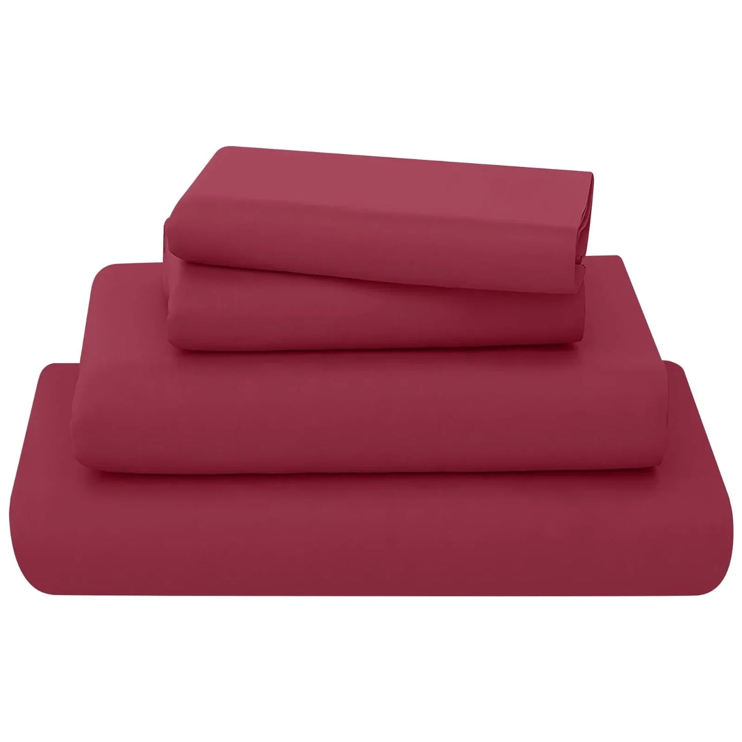 red Poly Cotton sheets Set