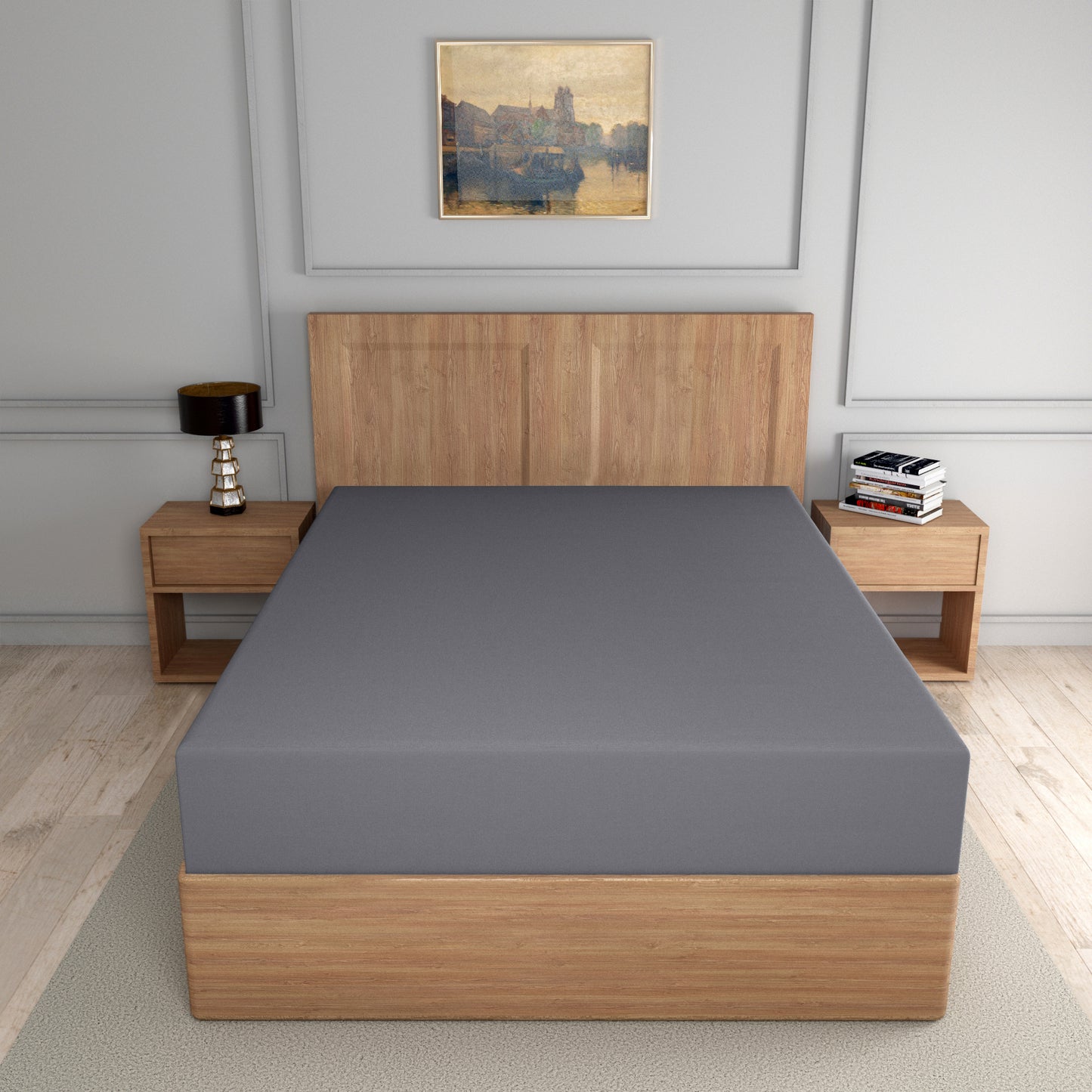 grey fitted sheets poly cotton