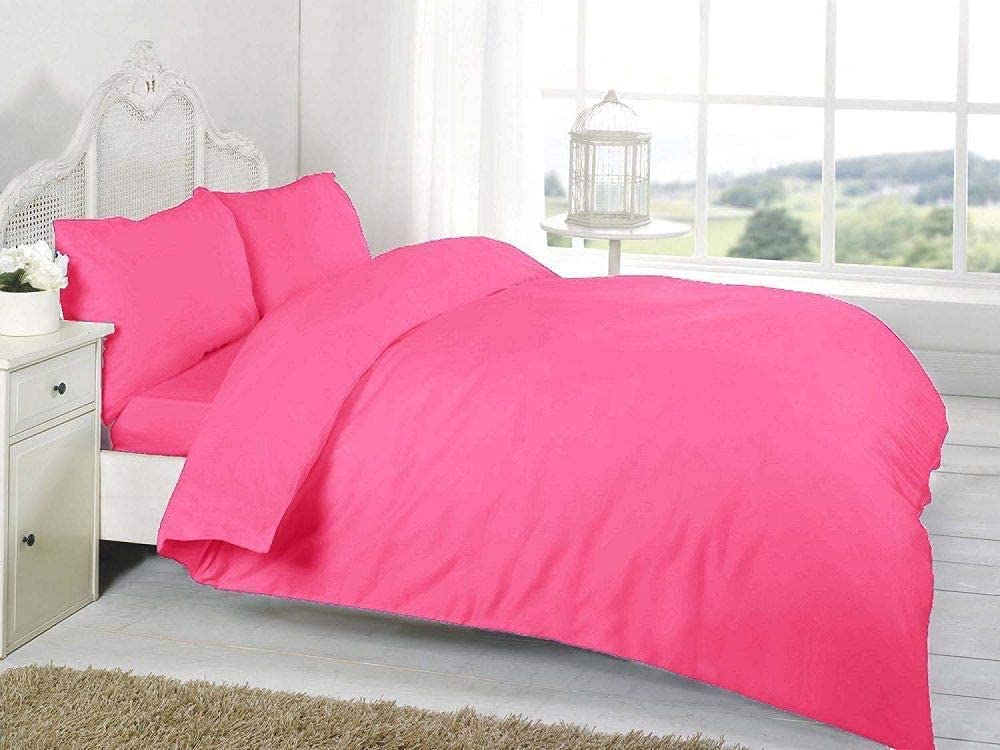 fuchsia poly cotton duvet cover sets
