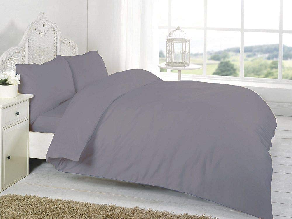 grey poly cotton duvet cover sets
