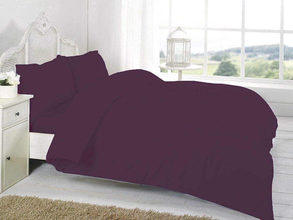 plum poly cotton duvet cover sets