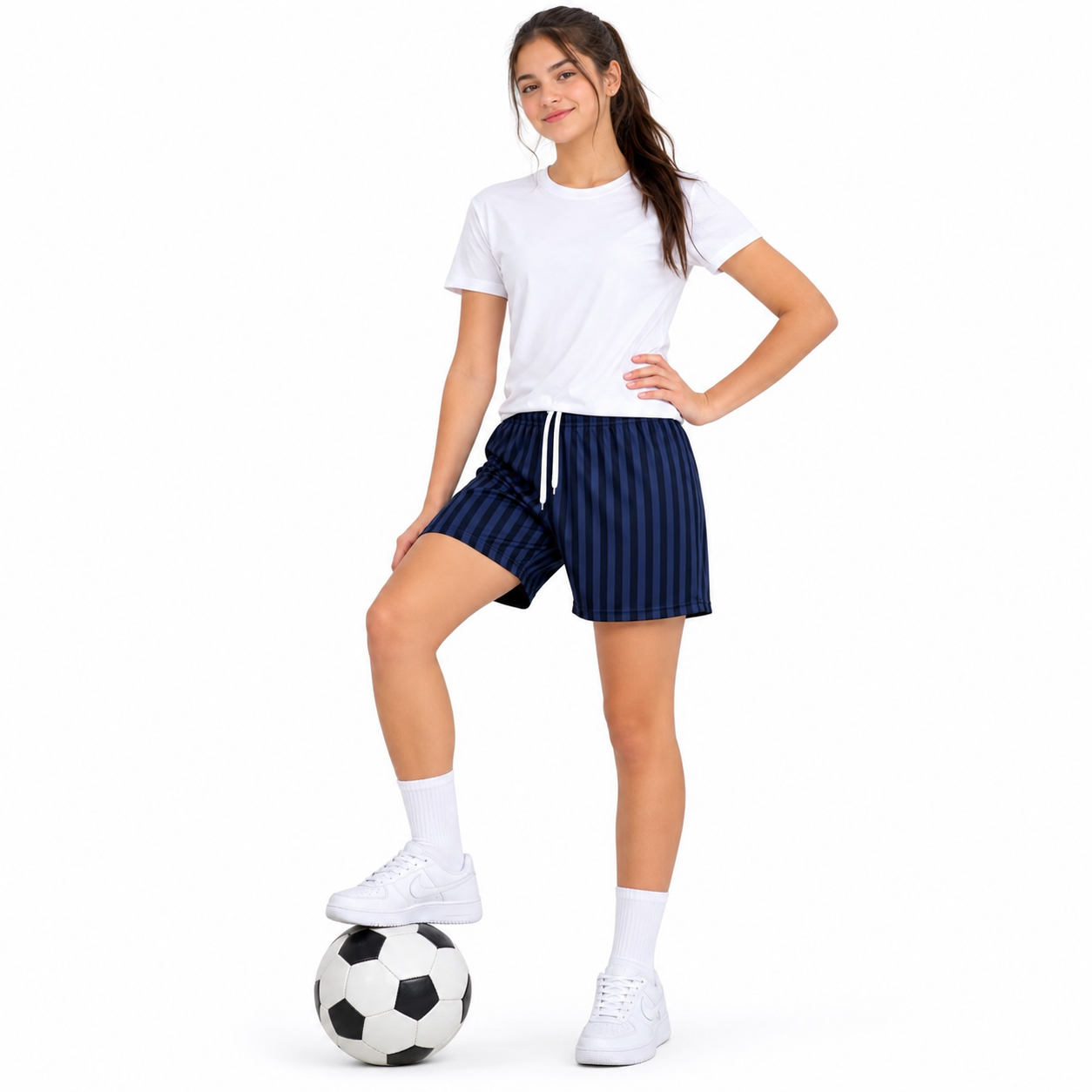 Girls PE Shadow Stripe Sports Shorts | 7 Colours