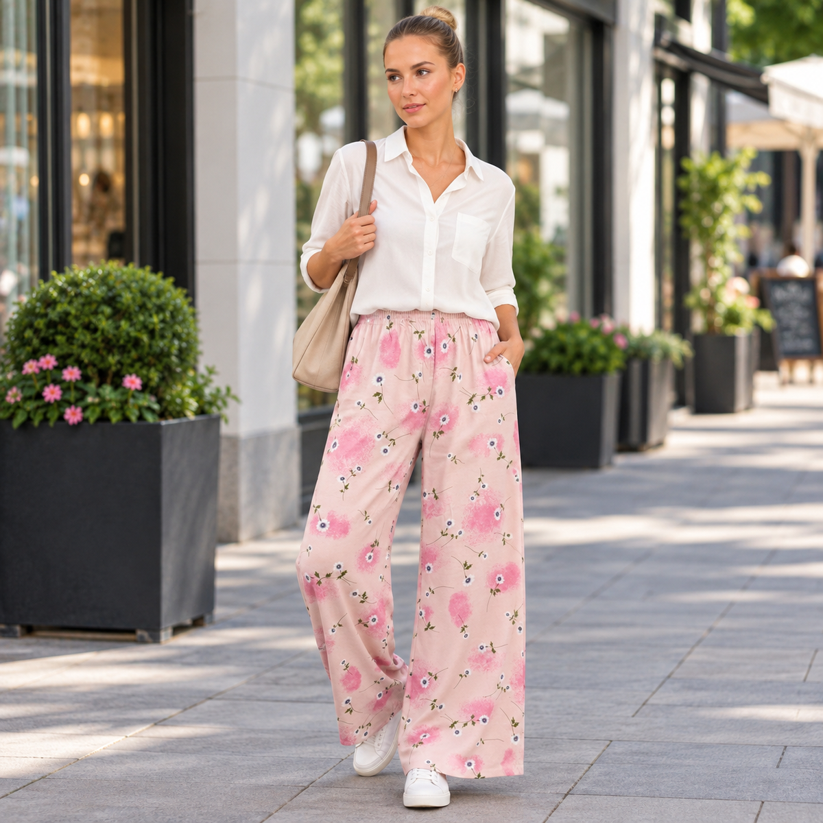 Daisy Printed Palazzo Trousers | 2 Colours