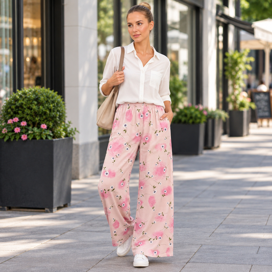 Daisy Printed Palazzo Trousers | 2 Colours