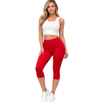 Stretchy 3/4 Capri Leggings | 7 Colours
